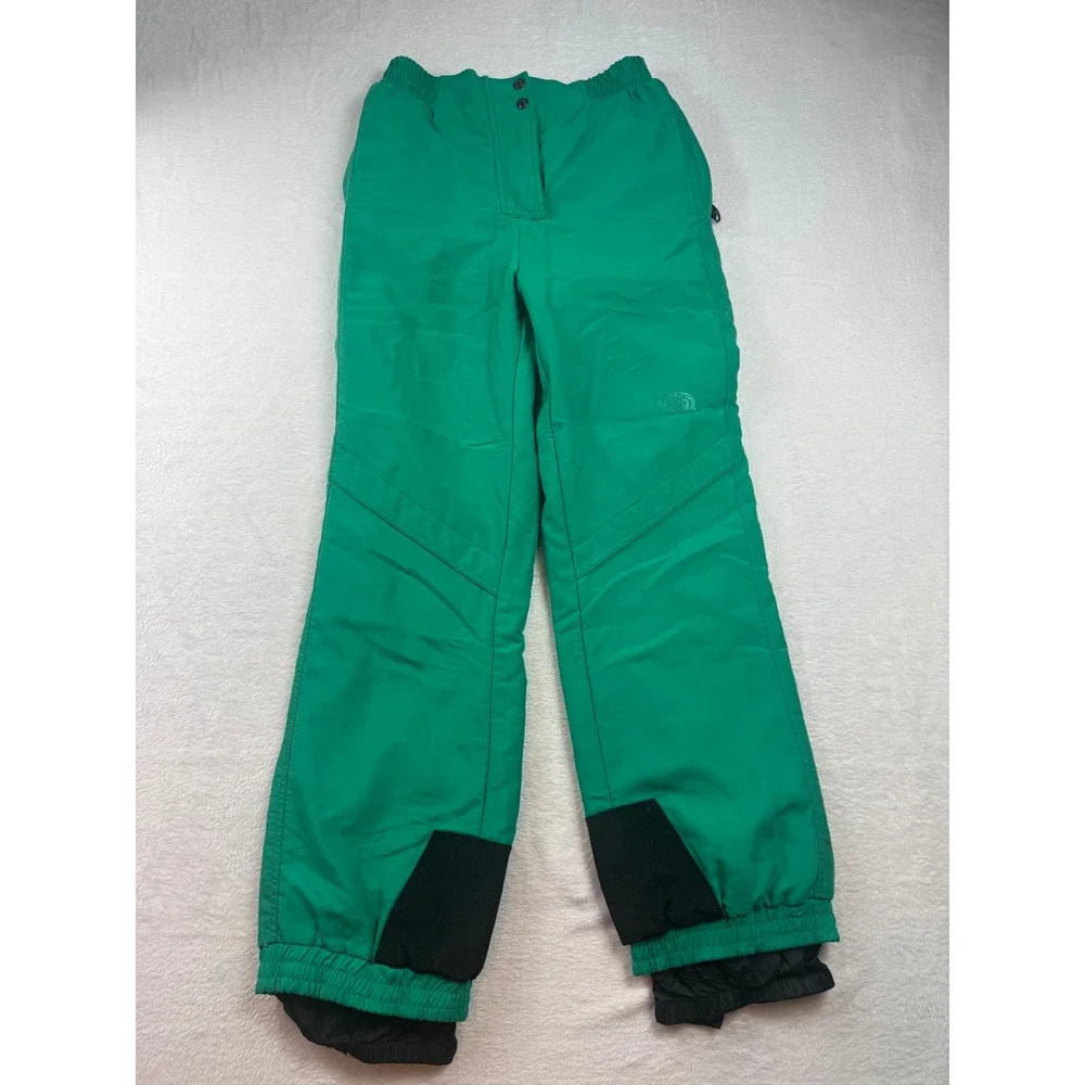 The North Face Gore-Tex Insulated Ski Pants Green Vintage Size 10 Snow Pants